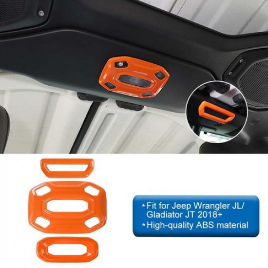 Orange Full Set Center Console Cover Trim Set For Jeep Wrangler JL Gladiator 18+