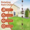 Metal Rain Chain Vintage Gutter Chain with Hooks Pinecone/Umbrella Decorative Rain Gutter Chains Gutter Roof Downspout Tool