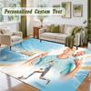 Crystal Velvet Square Rug Custom NameErling Haaland Pattern Non Slip Home Floor Decor Rug