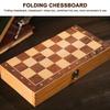 3 In 1 International Chess Backgammon Foldable Wood Large Chessboard Game Kids Developing Strategic Thinking Toy for Boys Girls