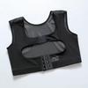 Double Front Buckle Chest Support Bra Mesh Posture Corrector Upper Back Brace for Women