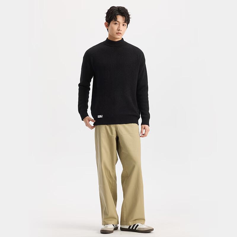 Mark Fairwhale Men's Half-Turtleneck Fleece Lined Sweater