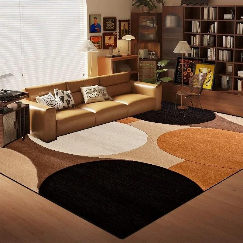 Nordischer Mehrfarbiger Wohnzimmerteppich Moderne Geometrie Sofa Couchtisch Rutschfester Teppich Schlafzimmer Nachttisch Weiche Bodenmatten Heimdekoration