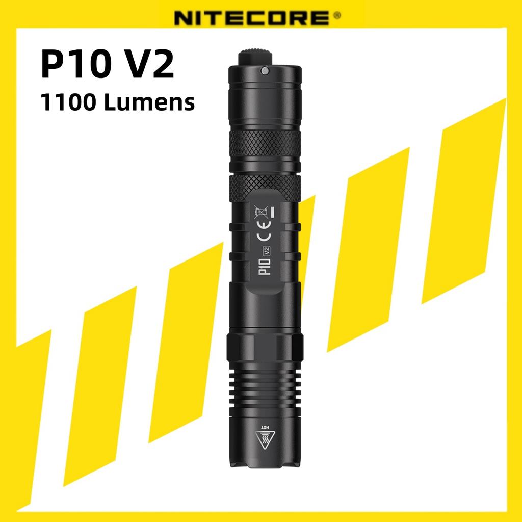 NITECORE P10 V2 Tactical Flashlight Self Defense Torch Led Flashlight For Camping Flash Light Searching Handlamp Hiking Light