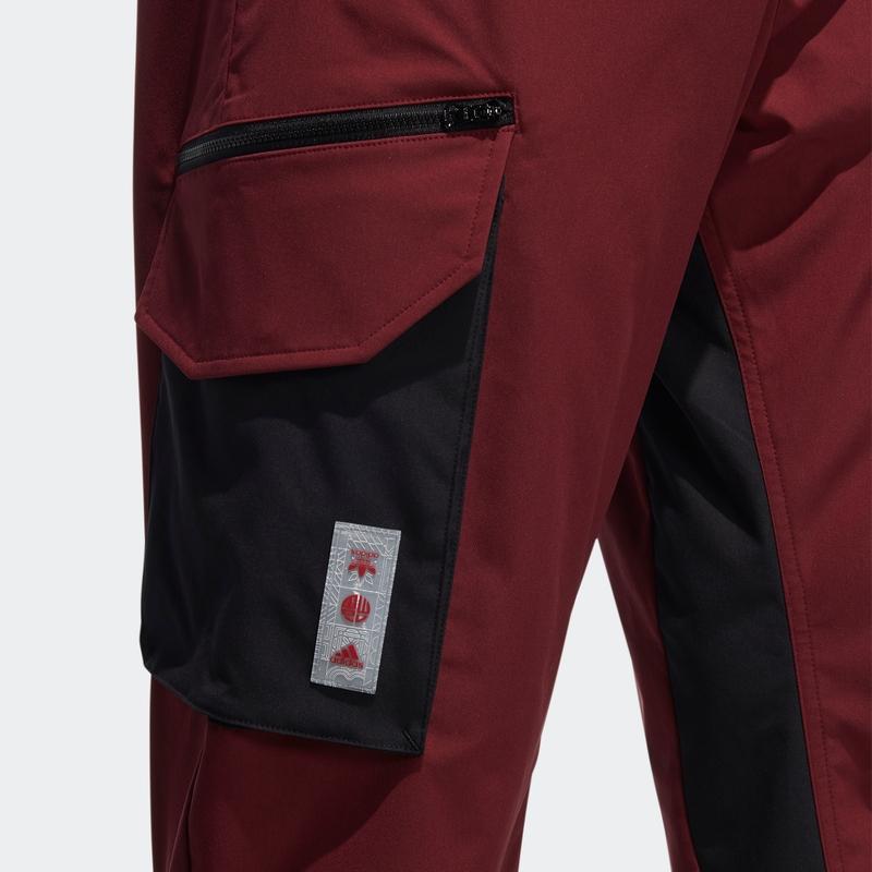 Adidas CNY Wvpnt Contrast Color Stitching Regular Fit Tapered Jogger Pants Men Red HC0263