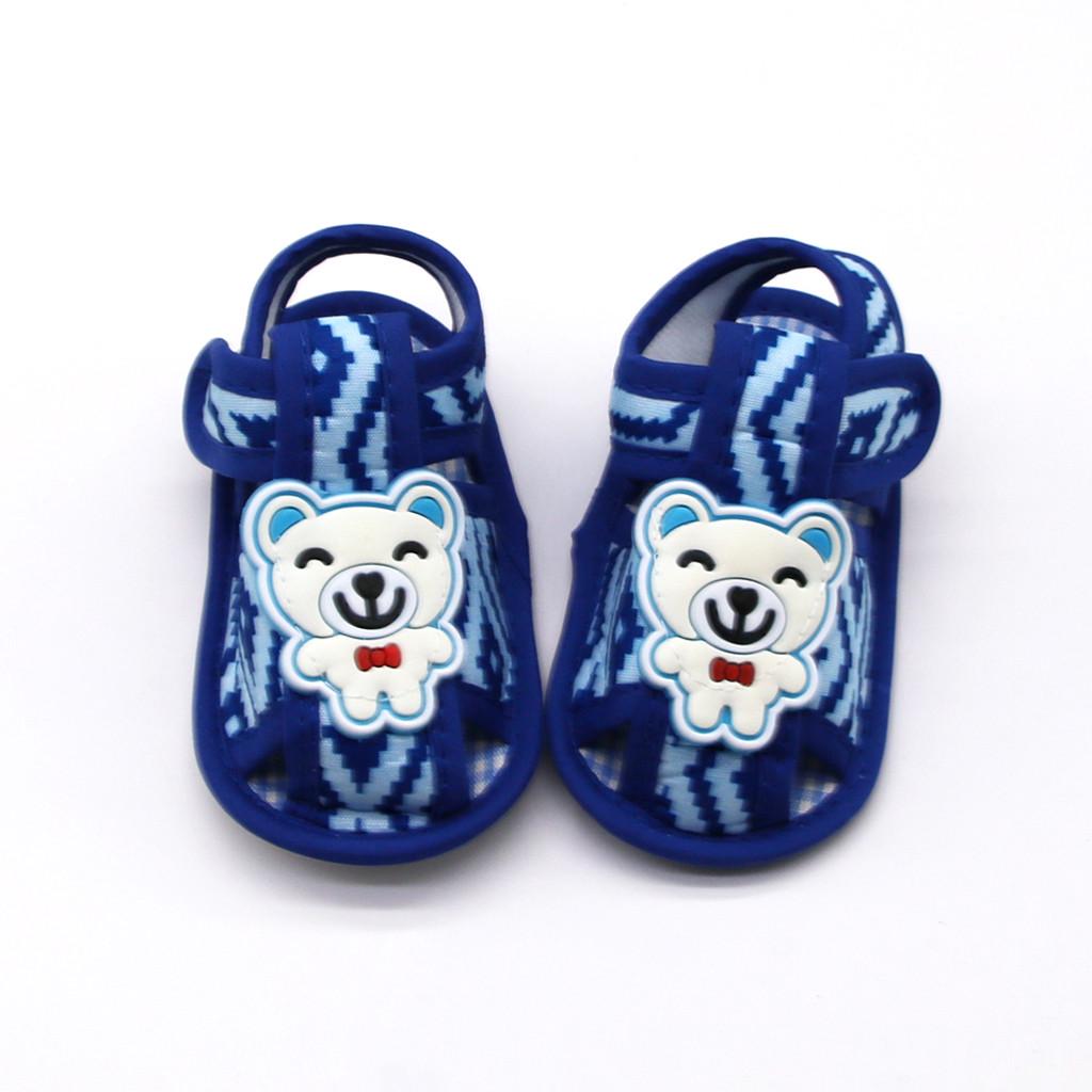 Newborn Baby Girls Printing Cartoon Prewalker Soft Sole Sandals Single Shoes