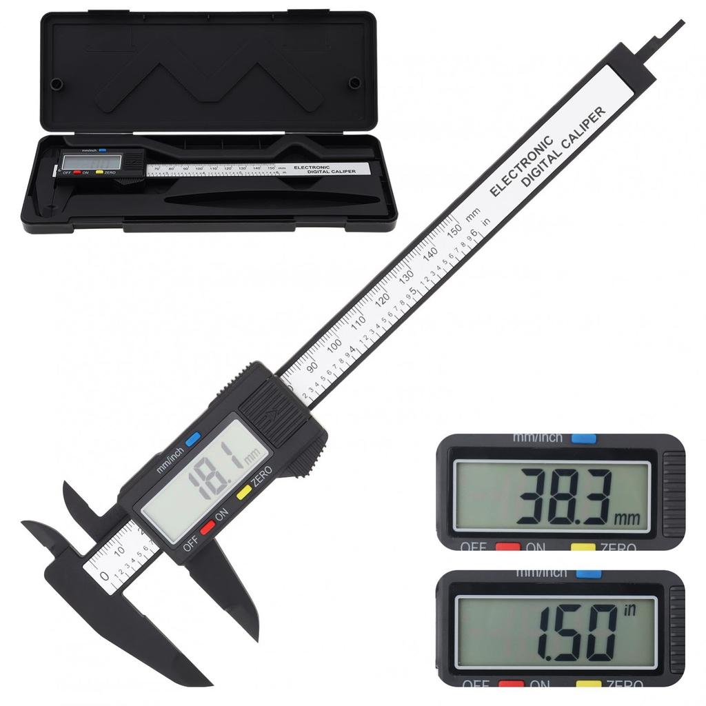 Smgda Digital Carbon for Measuring Diameters and Suitable for and Industrial Includes Japanese Instruction Spare and Storage Case Carbon Caliper,