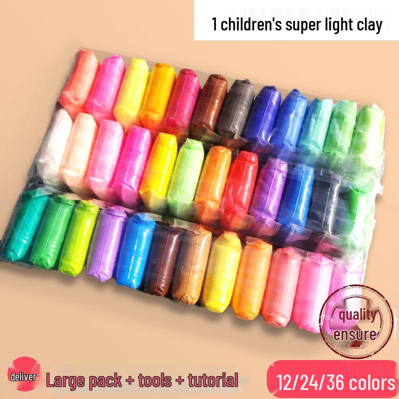 

24-Color Super Light Crystal Clay for Kids - Modeling and Handmade Figurines