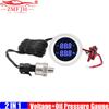 ZMFJH Digital 2IN1 Voltage+Oil Pressure Gauge with Sensor 10mm Blue LED Light Voltmeter MultiMeter for Universal Car 12V24V DC