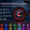 Waterproof Bike Wheel Light USB Rechargeable Vibration Sensing Bicycle Spoke Light RGB Colorful Split Hub Design