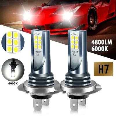 1/2 Stück H7 LED Scheinwerferlampen-Kit Auto Nebelscheinwerferlampen Fernlicht Abblendlicht 110w 30000lm Superhell 6000k Weiß LED-Leuchten für Fahrzeuge