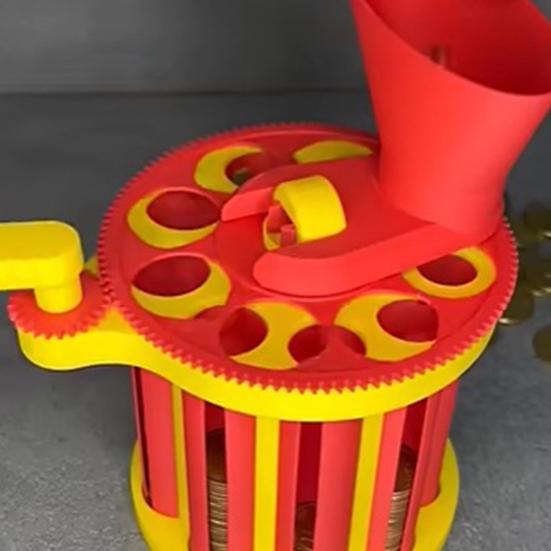 Hand-cranked Coin Classifier 3D Printed Manual Coin Sorting Machine Coin Sorter Organizer Storage Box Coin Classification Tool