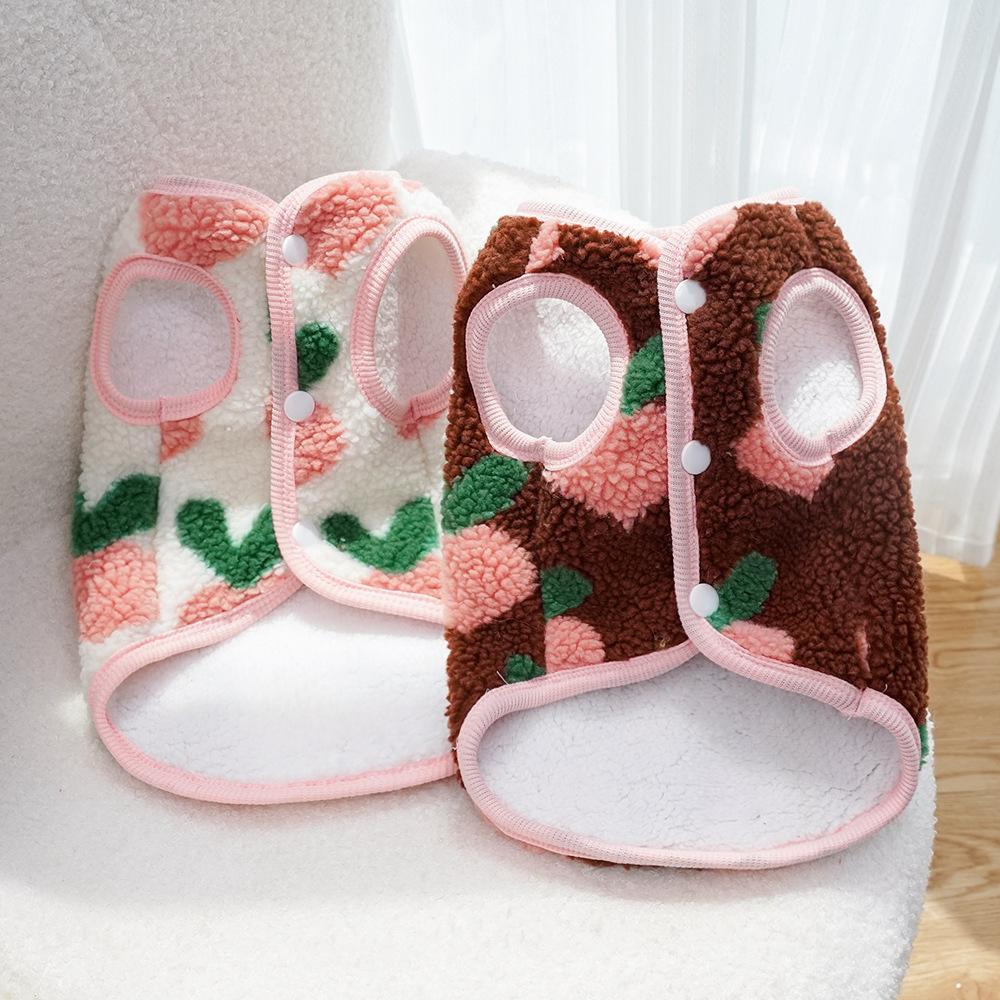 Pet Clothes Plush Double Layer Cat Dog Universal Cold Protection Cat Warm Small Dog Dog Supplies Teddy Bear