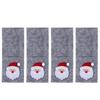 4Pcs Tableware Cover Christmas Pattern Rich Color Creative Dinnerware Cover for Christmas Table Decoration Lovely Party