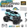 1/24 2.4G RC 4WD Football Car With Spray Lights 360 Rotation Kids Toys Remote Control 5CH Soccer Vehicle Boys Christmas Gifts