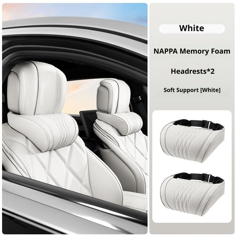 Luxury Nappa Leather Latex Car Neck Pillow For XPENG G3i P7 P7i P7+ G6 G9 G7 EREV X9 MONA M03 GX Ergonomic Support Car Waist