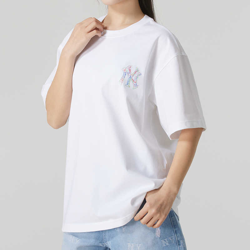 New MLB New York Yankees SS25 T Shirt Unisex Ecru 3ATSB0953-50WHS