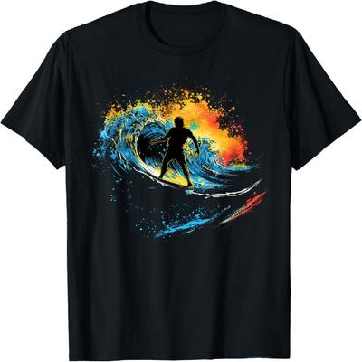 Cool Surfing Boys Graphic Men Surfer T-Shirt
