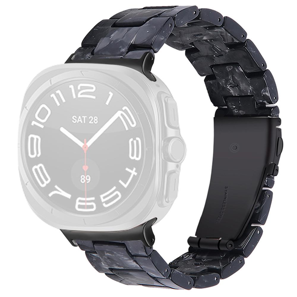 For Samsung Galaxy Watch Ultra 47mm Waterproof Resin Acrylic Watch Strap Buckle Design Wrist Band