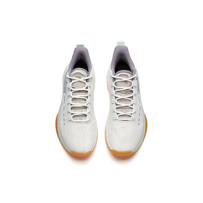 Anta Attack 3 Anti Slip Wear Resistant High Top Basketball Shoes Men's White Sneakers 112131609-6