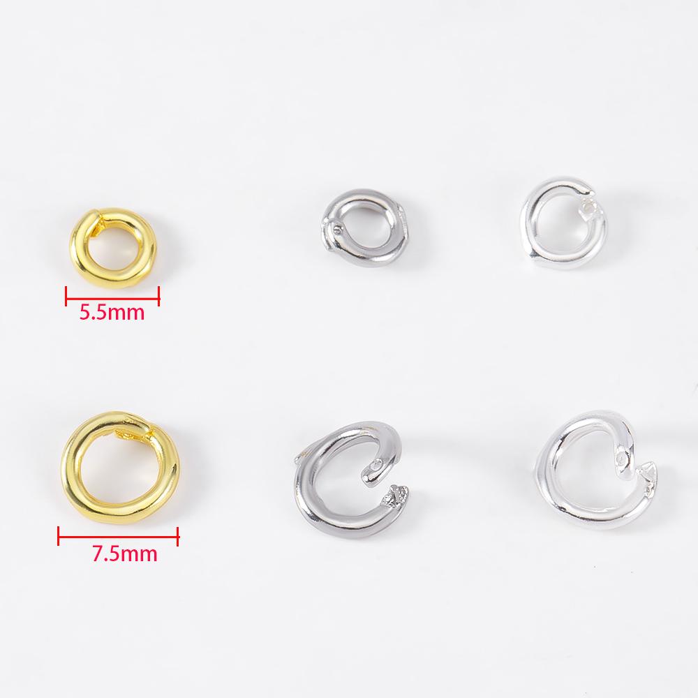 10/20Pcs Brass 18K Gold Color Plated Open Jump Rings Split Rings Locking Connector Necklace Bracelets Jewelry Making Accessories