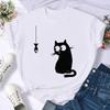 Women Print Cat Lovely Pet Animal Cute T Shirt Fashion Summer Female Casual Top Short Sleeve Tshirts Cartoon Graphic T-Shirts Women’s
