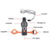 7 In1 Outdoor Survival Whistle Keychain Compass Magnifier Led Light Thermometer
