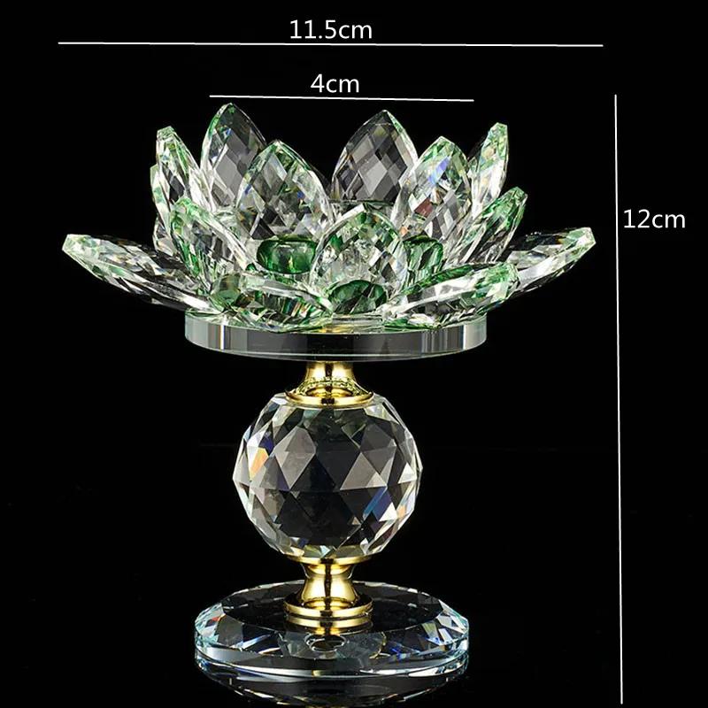 Household Colorful Crystal Lotus Candlestick, Butter Lamp Holder, Buddha Offering Lamp, Interior Decoration, Buddha Hall, Prayer