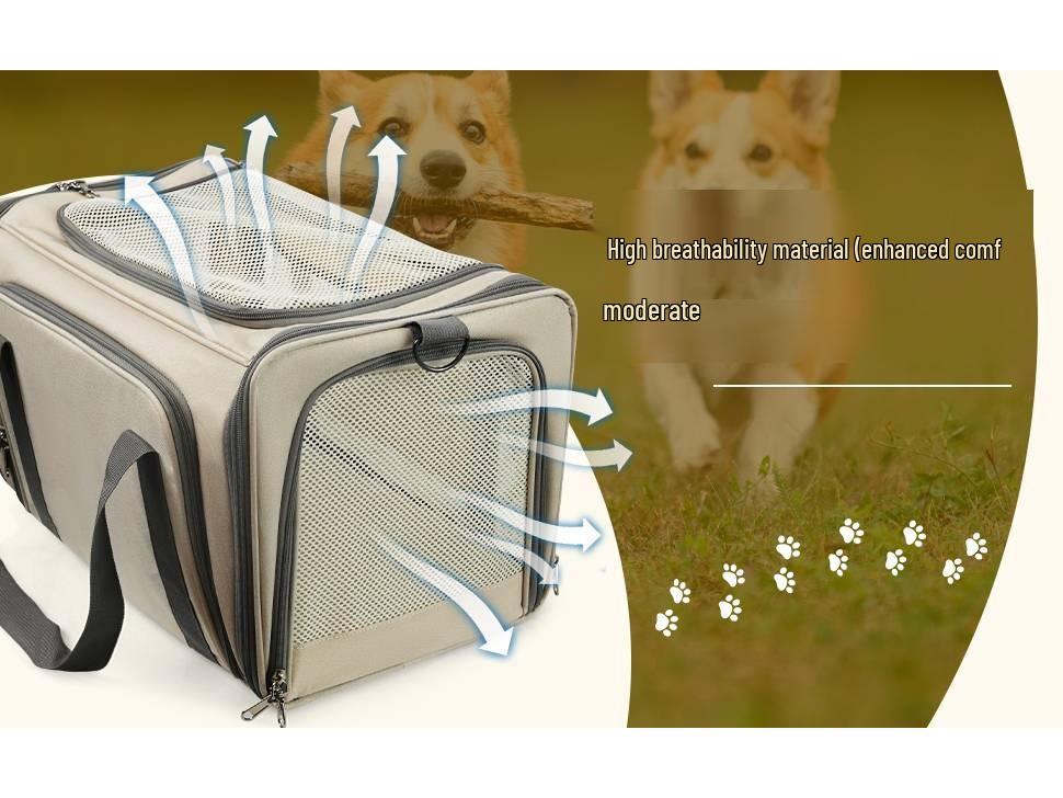 Expandable Multi-Window Cat Carrier Bag - Large Capacity, Breathable, and Portable for Travel