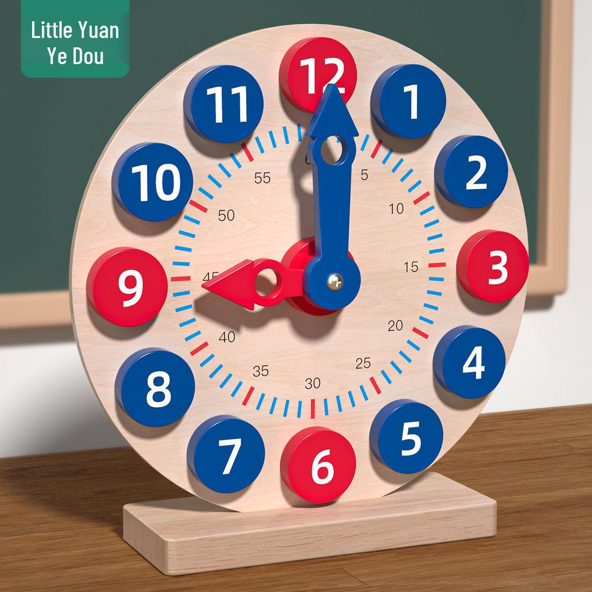 

Educational Wooden Alarm Clock for Toddlers - Teaches Time & Digital Concepts