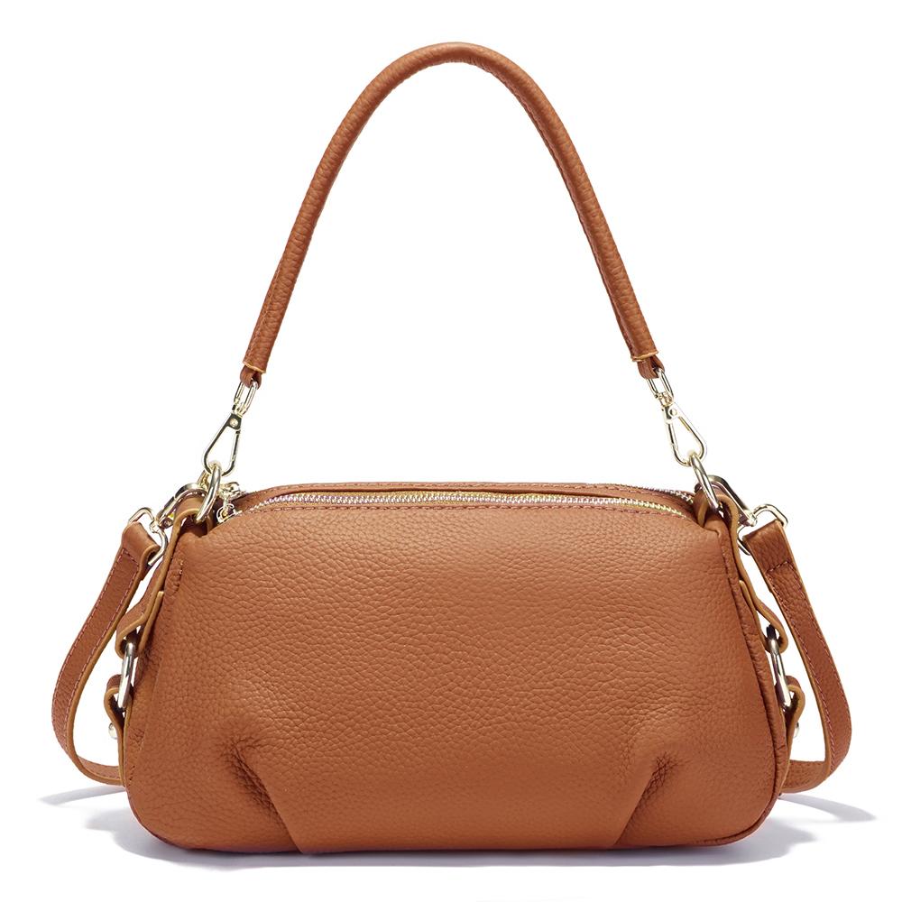 

Женская сумка Zency из натуральной кожи, очаровательная сумка-подушка светло-коричневого