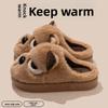Cartoon Angry Dog Cotton Dragging Home Cotton Slippers Women's Plush Cotton Slippers Men's Warm Shoes Baotou Dragging Women