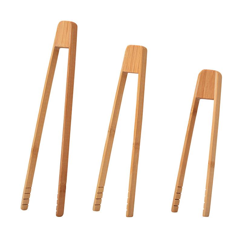 Ruhan Bamboo Food Tongs for Cooking & Grilling, 30cm (5-Pack)