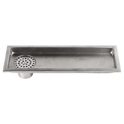 Scarico a pavimento rettangolare in acciaio inossidabile a flusso elevato, scarico a pavimento per doccia, canaletta di drenaggio per bagno(scarico laterale)