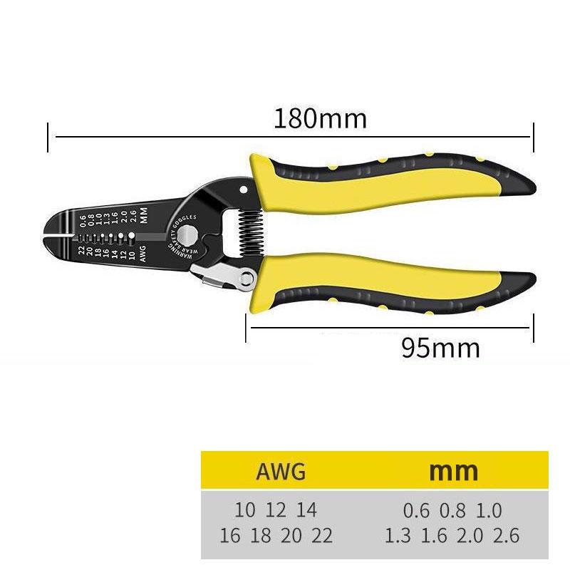 

7 0,6-2,6 мм портативные клещи для зачистки проводов обжимные клещи для зачистки кабеля ручной инструмент для электротехники