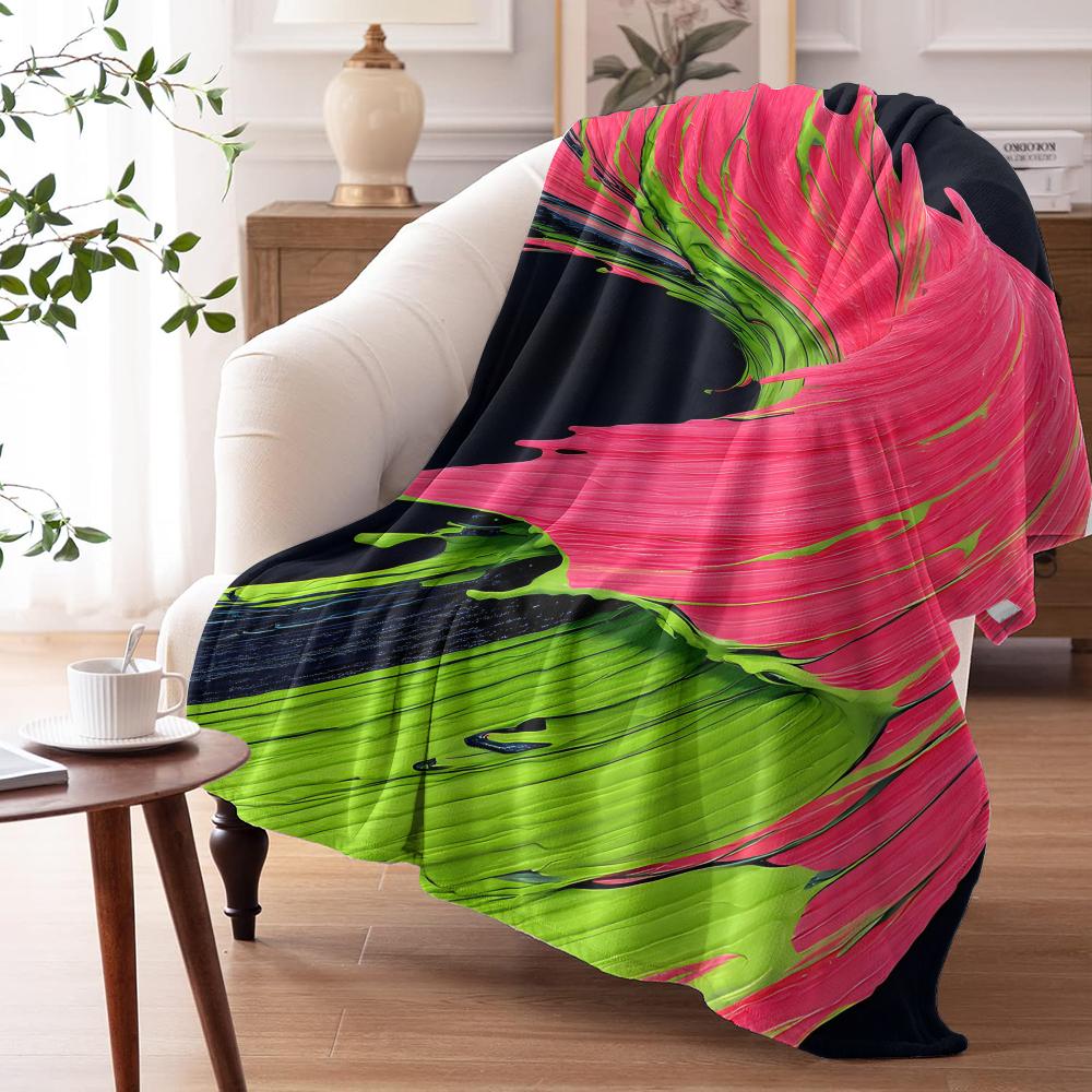 Abstract Paint Swirl Throw Soft Flannel AC Blanket Lightweight Summer Nap Throw Cozy  Blanket for Sofa Bed Travel Home