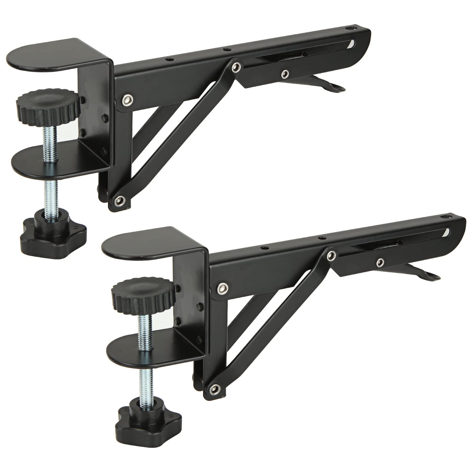 

RILIHII desk extender no punching desk folding mouse table desktop clamp desk shelf keyboard tray ergonomics [2 pieces], folding, required, clamp,