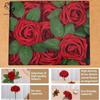25/30pcs Rose Artificial Flowers Foam Fake Flower Wedding Bridal Decoration Valentines Gift Simulation Roses Home Vase Decor