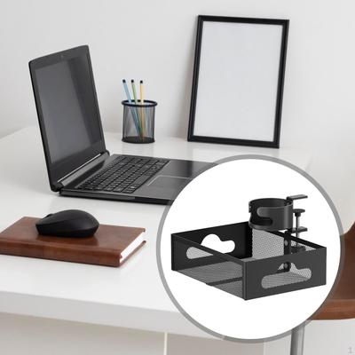 Desk Organizer for Underneath with Drawer And Cup Holder, Easy Installation, No Drill Cable