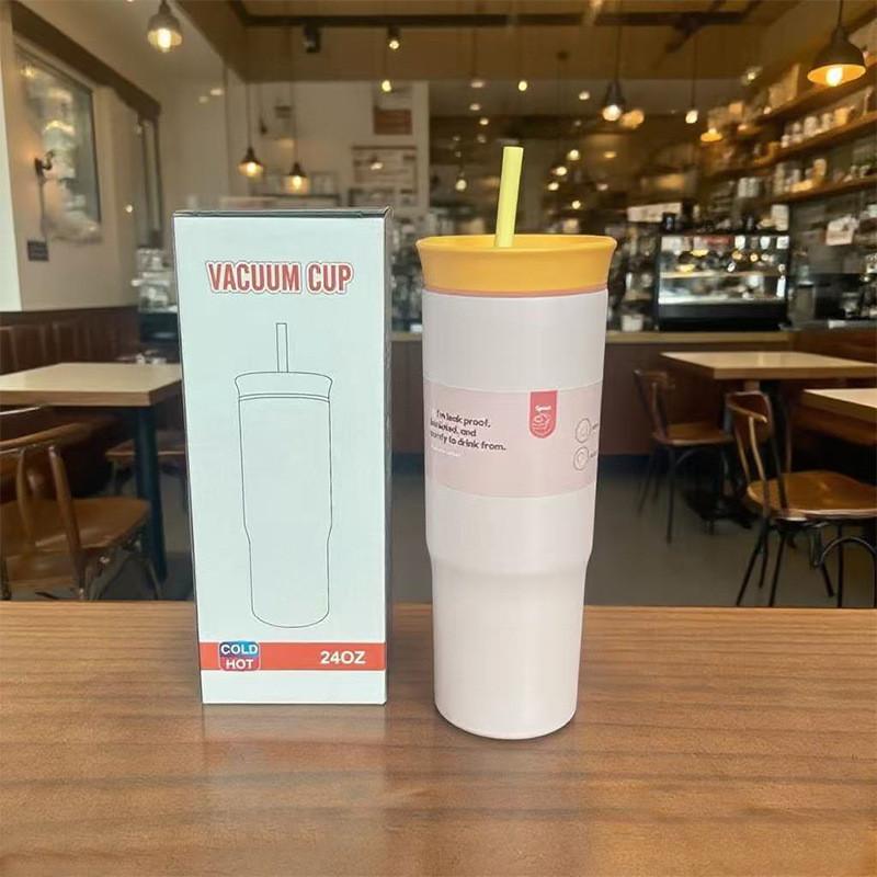 

Нержавеющая Изолированная Стальная Дорожная Кружка с Питьевой Соломинкой для Домашнего и Автомобильного Использования Light Pink