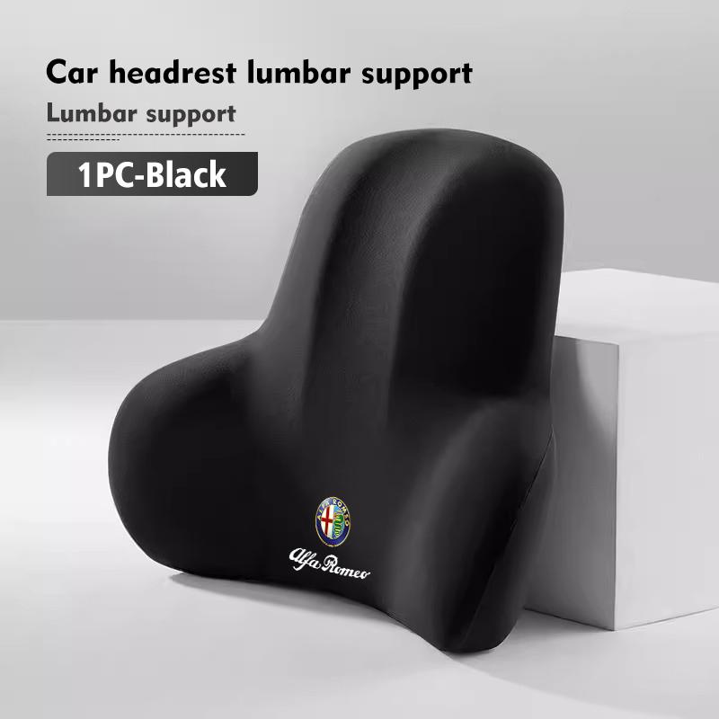 NPSBC1 For Alfa Romeo Car Driver Seat Headrest Lumbar Support Pad Neck Pillow Interior Accessories For Alfa Romeo Giulia 147 Mito 156 1