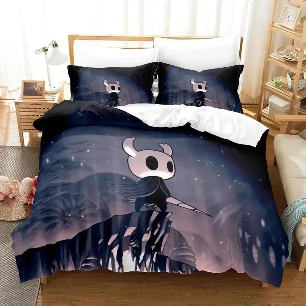 3D Anime Game Hollow Knight Bedding Set Duvet Cover Bed Set Quilt Cover Pillowcase Comforter king Queen Size Boys Adult