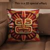 2D Aztec Sun Geometric Throw Pillow Covers Pattern Cushion Cover Suitable For Sofa Bedroom Car Pillow Cover