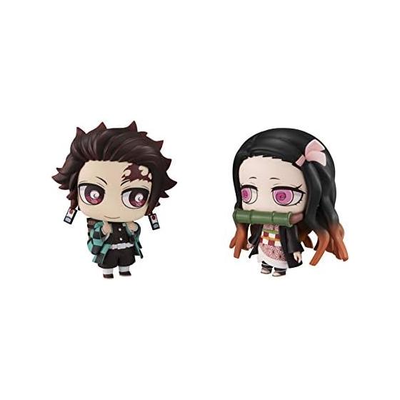 Chimi Mega Buddy Series! Demon Slayer: Kimetsu No Yaiba Tanjiro Kamado & Nezuko Nakayoshi Brothers Set Approx. 6.5cm PVC Pre-painted Complete Figure
