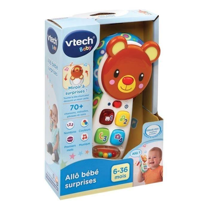Vtech baby - allô bébé surprises brun - jouet de premier age