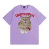 Hilarious Lbuprofen Medical Humor Gift Cat Meme T Shirts Men Women Fashion Street T-shirt Oversized Loose Vintage O-Neck T Shirt