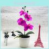 Four Simulated Flower Phalaenopsis Artificial Green Plant Potted Indoor Decor