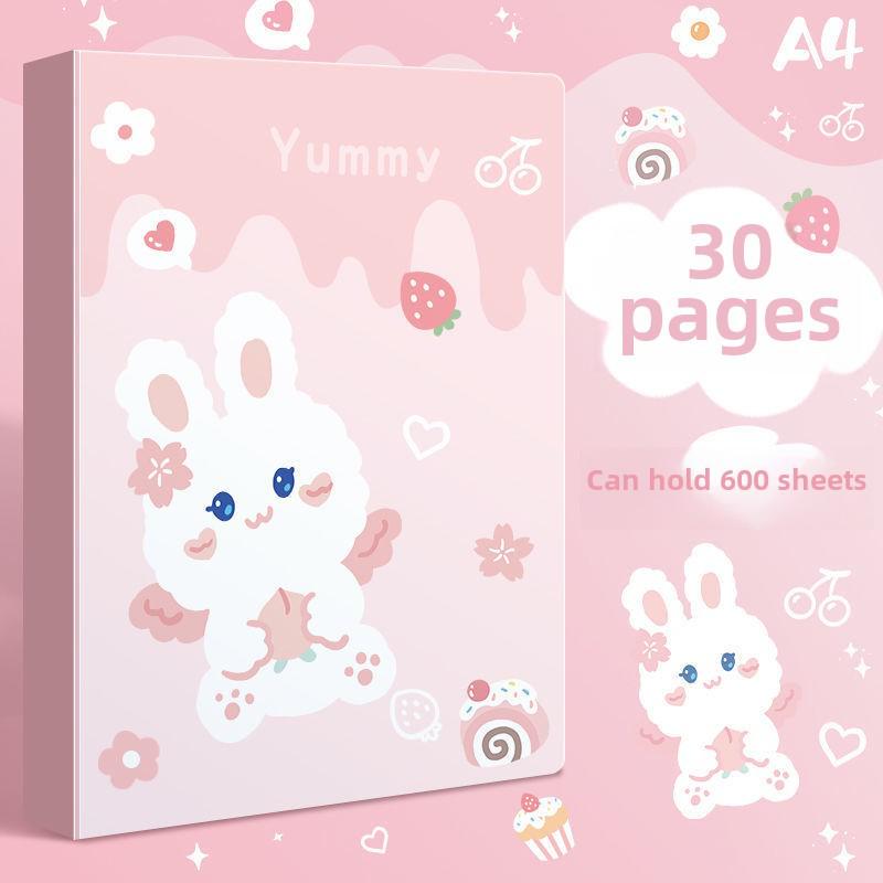 Spanish Bi Rabbit A4 Cartoon 80-Page Student & Office File Folder