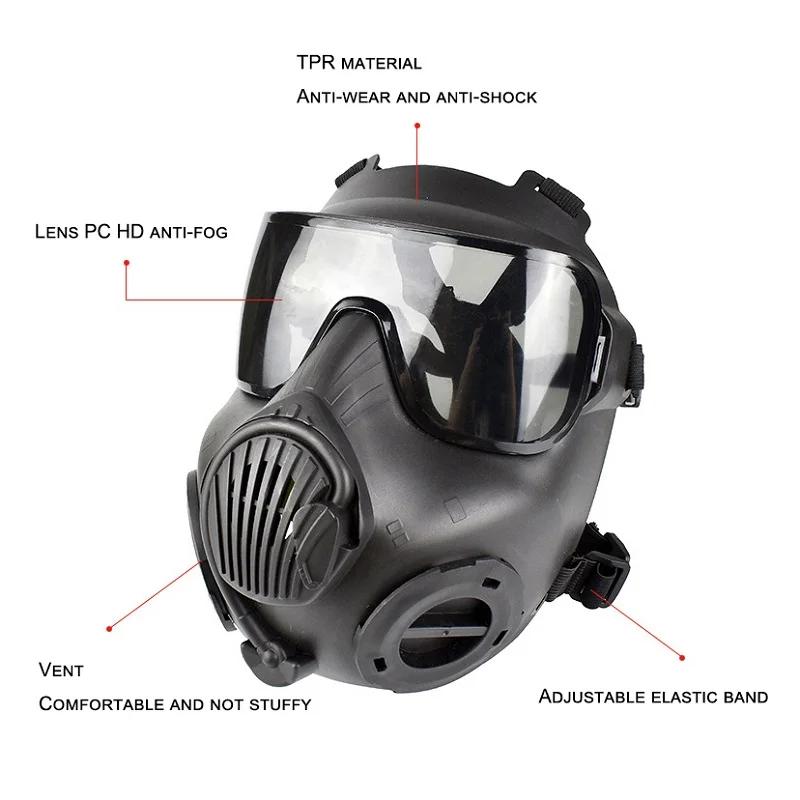 Full Face Protective Tactical Gas Respirator Mask for Airsoft Shooting Hunting Riding Outdoor CS Game Cosplay Protection