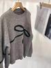 Korean Style Bow Knit Loose Pullover Sweater - Women’s Autumn/Winter 2025 Collection